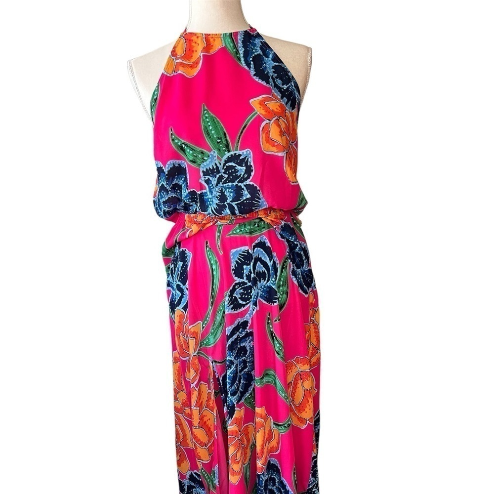 Show me your MuMu Heather floratopia floral halter maxi dress size Large summer